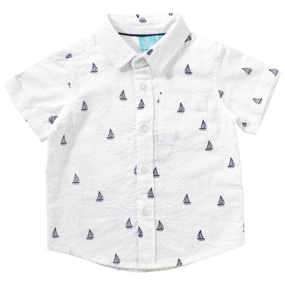 SAIL BOAT BUTTON UP - Picture 1 of 1